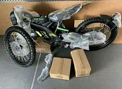 2024 SURRON Light Bee X Electric Bike. Key features include:  Type: Electric dirt bike. Speed: Up to 47 mph (73 km/h), depending on load. Range: Approximately 40-80 miles on a full charge, influenced by riding conditions. Motor: Brushless electric motor. Weight: Around 103 lbs (47 kg) without the battery. Tires: 19-inch spoke wheels. Suitability: Designed for both beginners and experienced off-road riders.