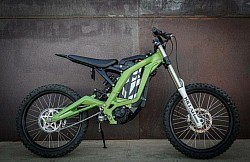 Sur-Ron Light Bee X electric dirt bike. Key features include:  Type: Electric dirt bike Speed: Up to 45 mph Range: 40-60 miles per charge, depending on mode Charge Time: 2.5 to 3.5 hours Weight: 104 lbs Age Requirement: Minimum 16 years old (may vary by local laws) Street Legal: Can be made street legal with proper equipment and registration License needed: CBT or A1 Licence