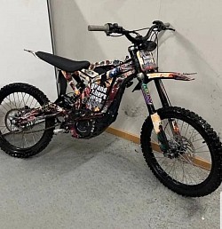 Sur-Ron Light Bee X electric dirt bike with custom 